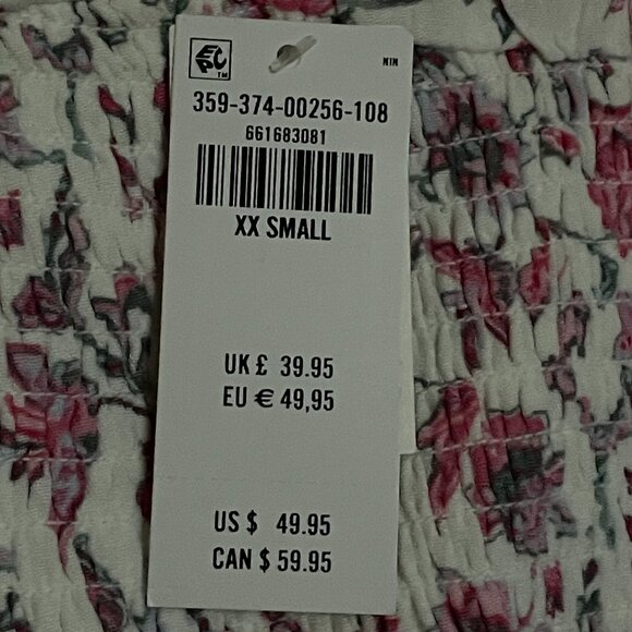 Hollister, XXS, Floral, Asymmetrical Hem Mini Dress, NEW! - Picture 5 of 9